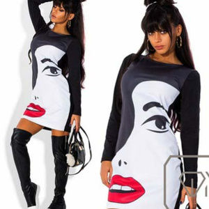 Navigator Black Face Lips Face Eye Dress S 2